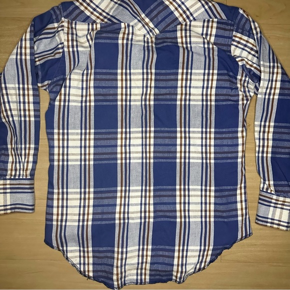 Vintage Mens WRANGLER Preshrunk Snap Up Flannel Western Dress Shirt Size 15.5-33 - Picture 9 of 10